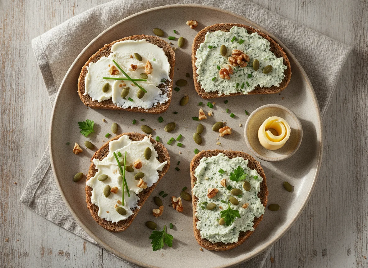 Abendbrot mit Käse und Aufstrich photo