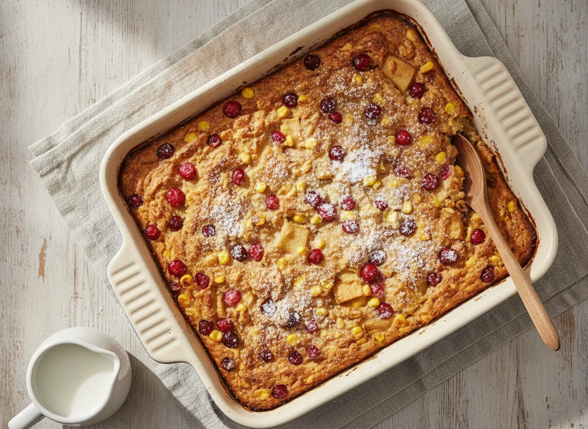 Apfel-Cranberry-Haferflocken-Auflauf photo