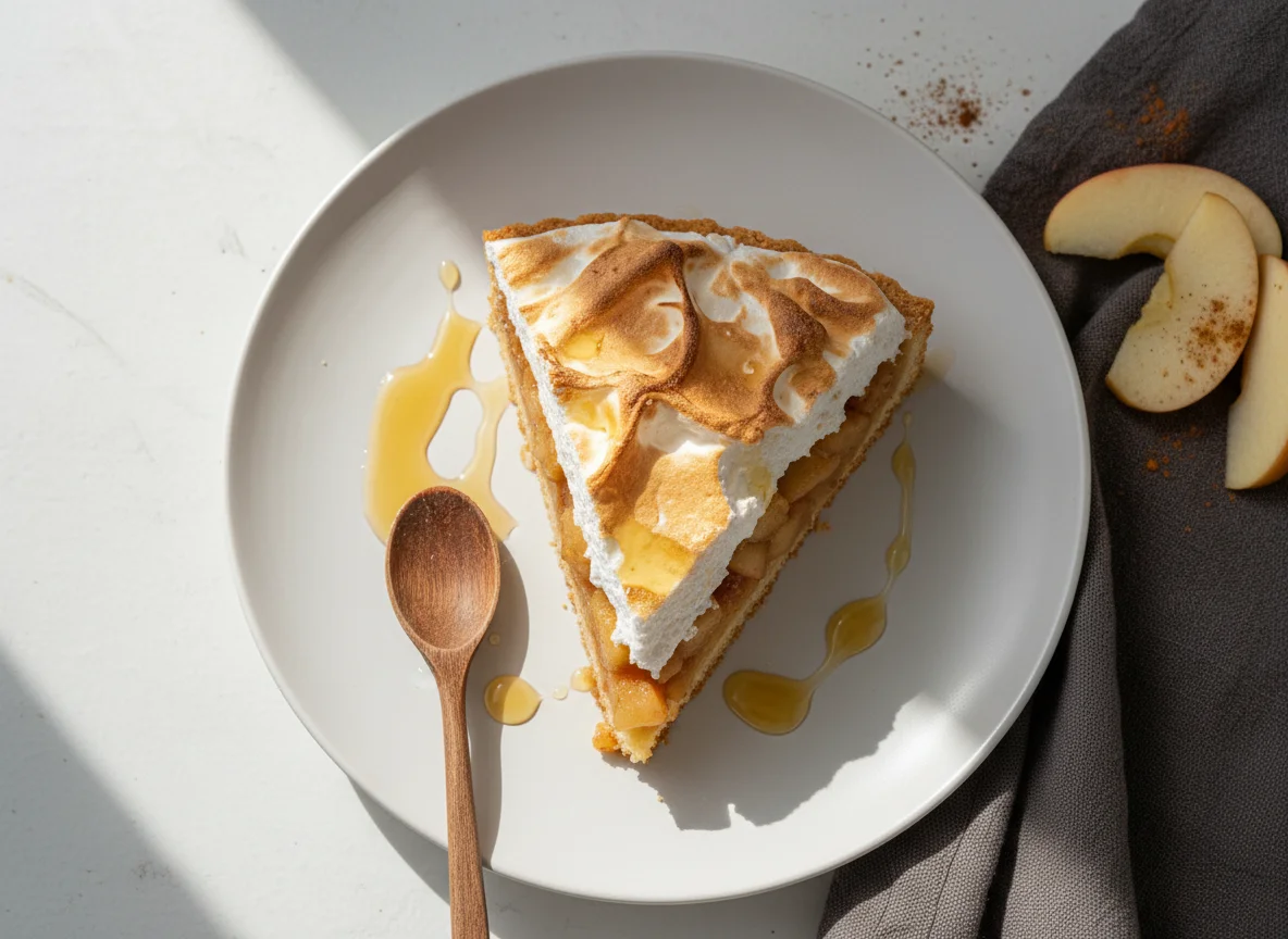 Apfelkuchen mit Baiserhaube photo