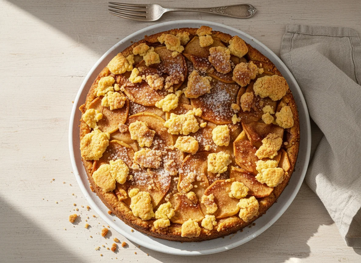 Apfelkuchen mit Streuseln photo