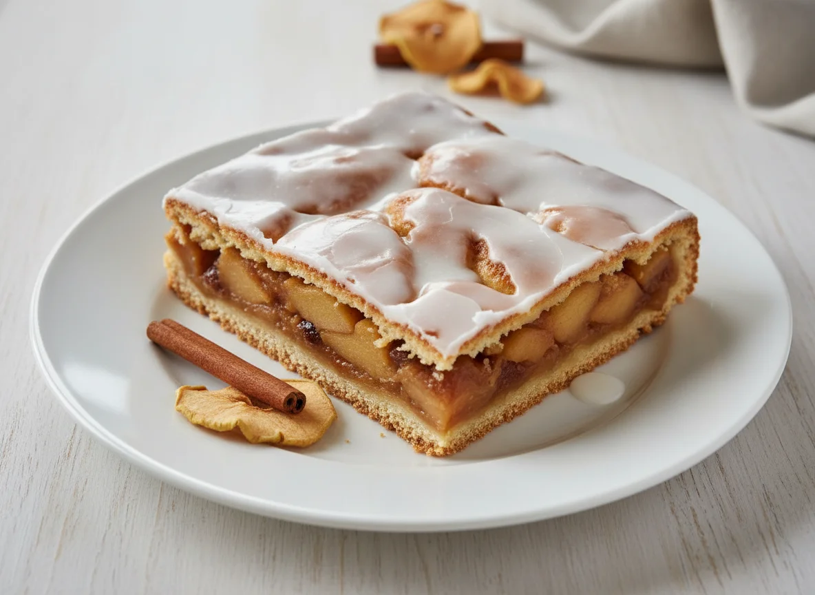 Apfelschnitte mit Zuckerguss photo