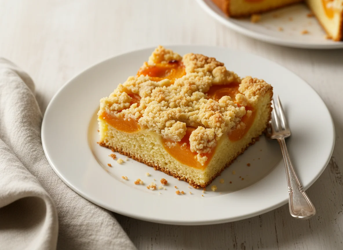 Aprikosen-Streuselkuchen photo