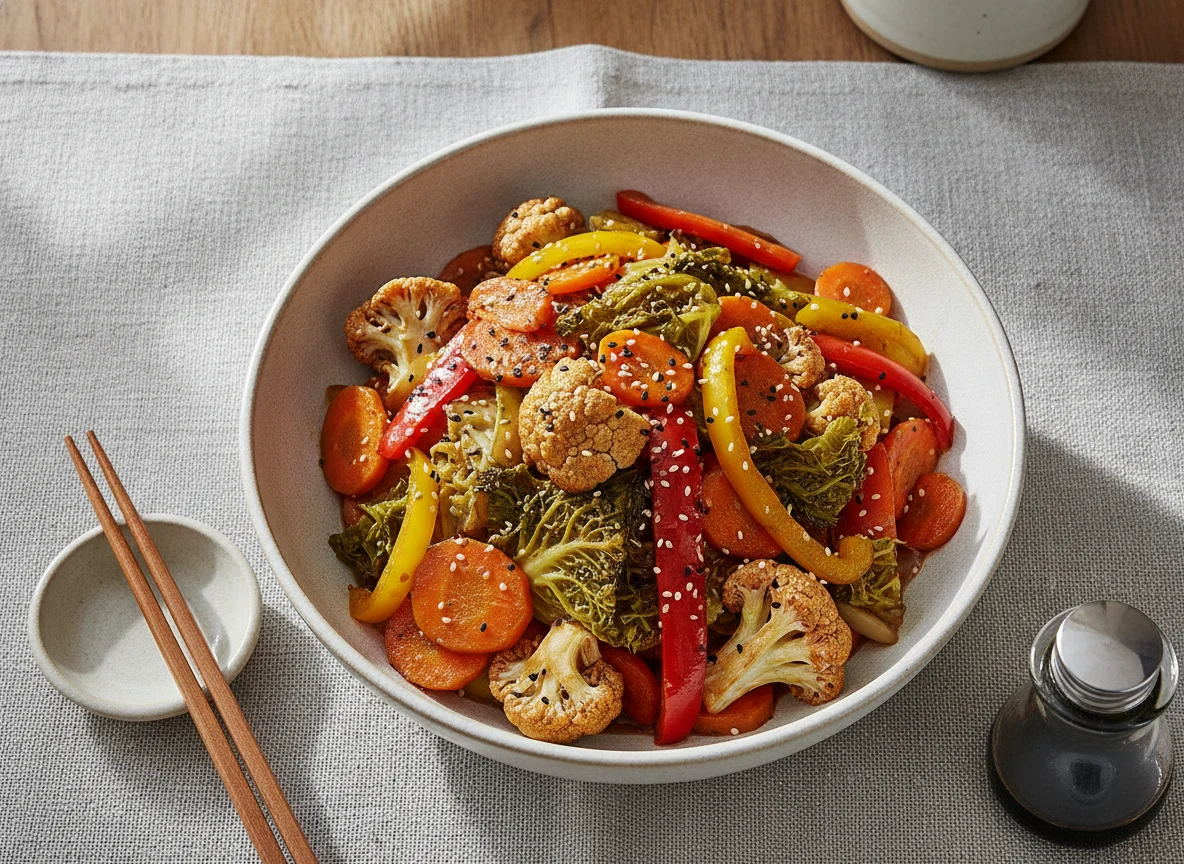 Asiatische Gemüsepfanne photo