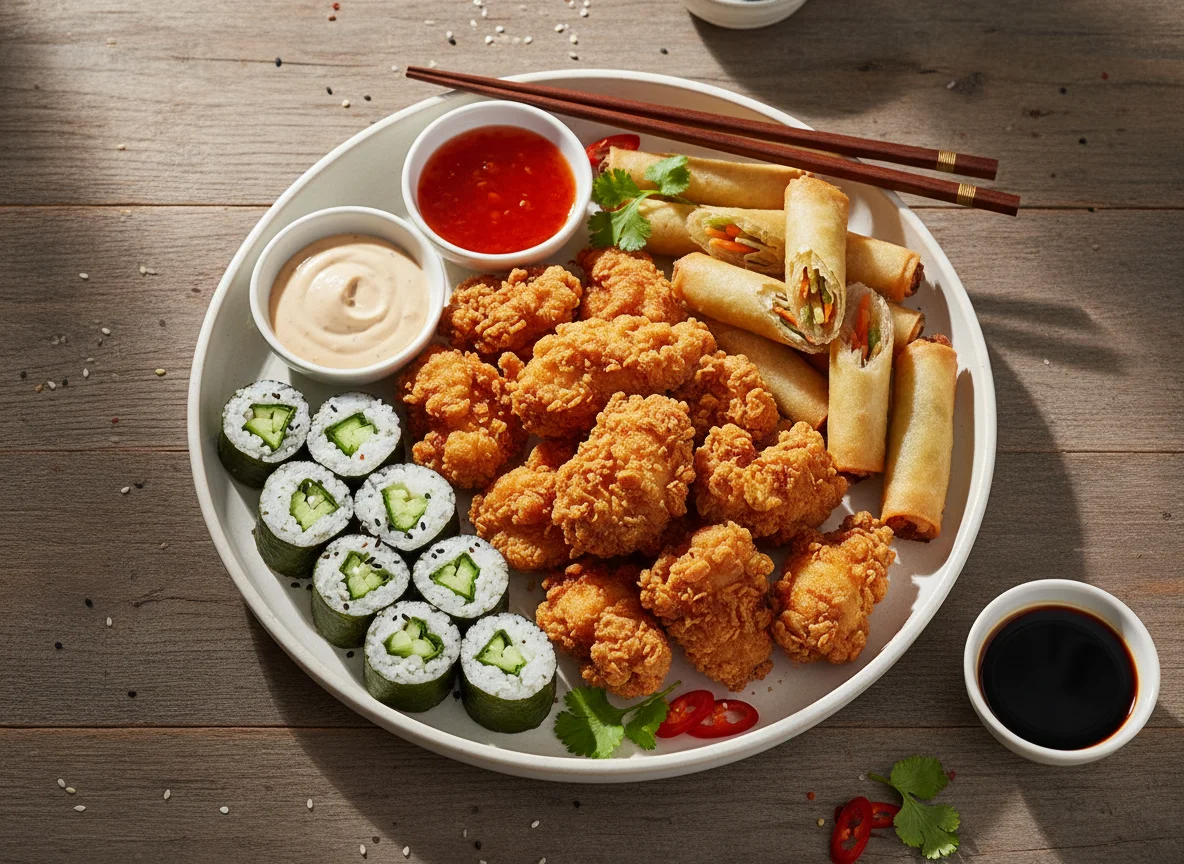 Asiatische Vorspeisenplatte photo