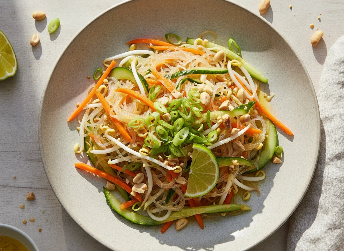 Asiatischer Glasnudelsalat mit Gemüse photo