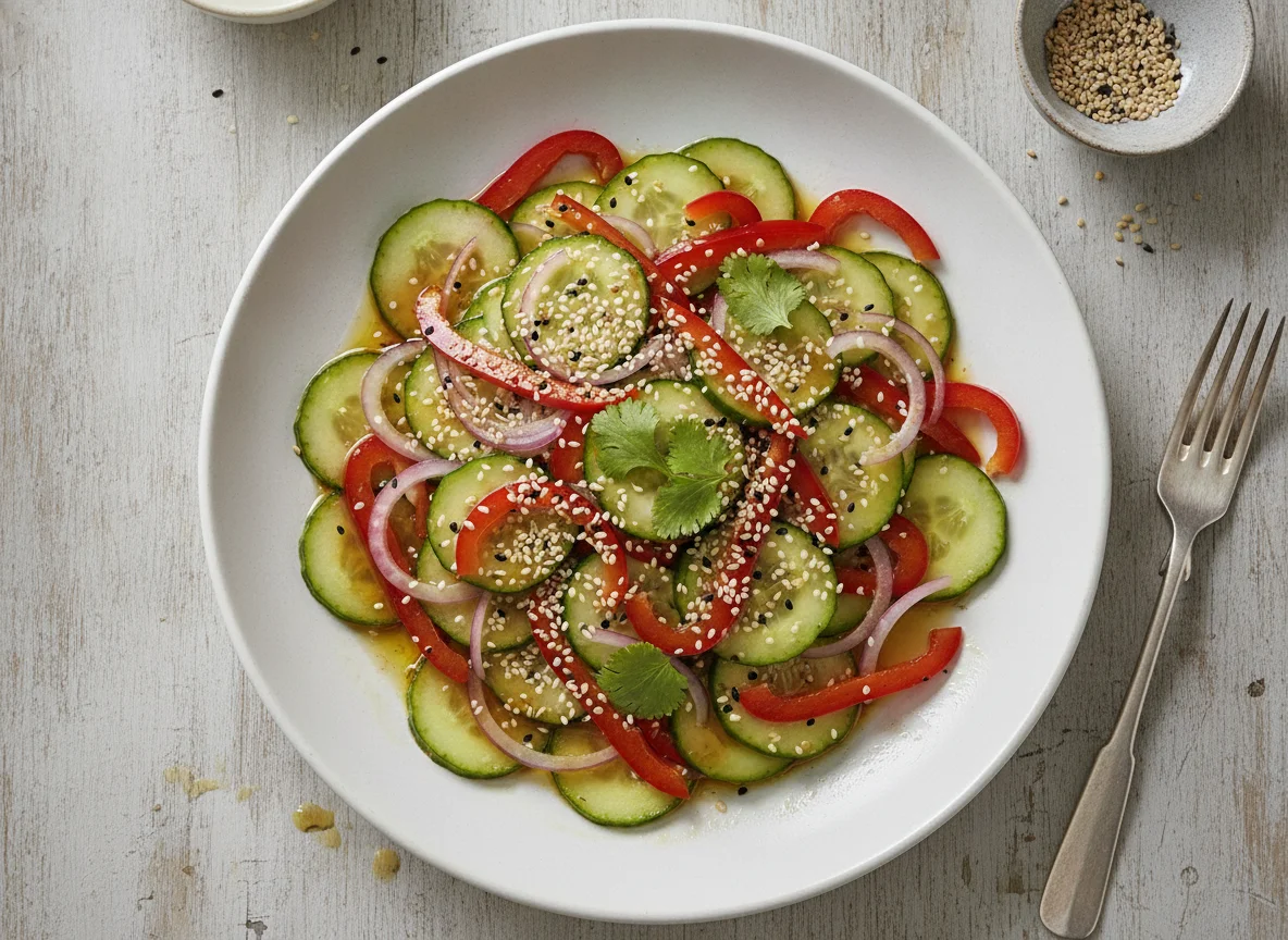 Asiatischer Gurkensalat photo
