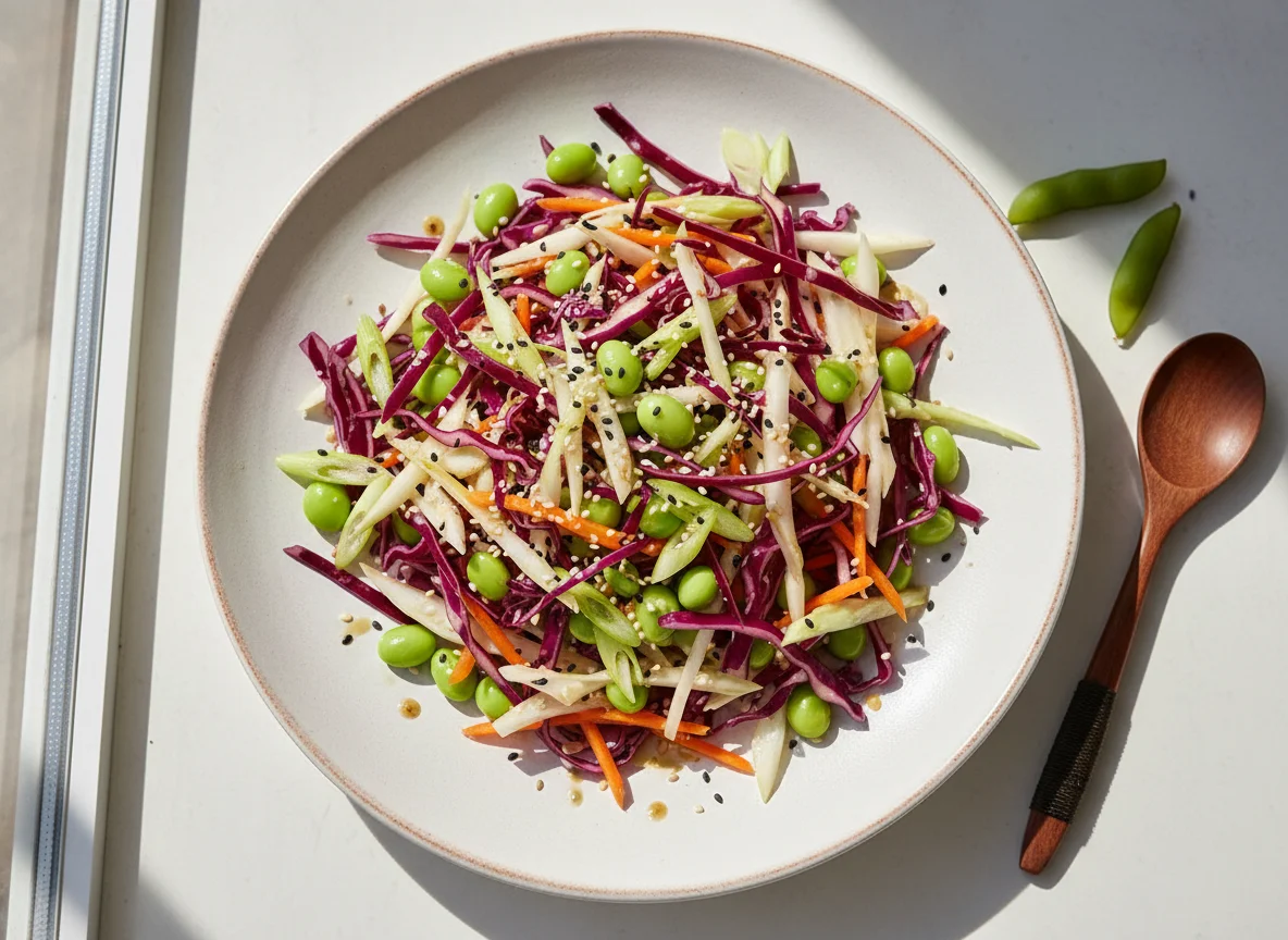 Asiatischer Krautsalat mit Edamame photo