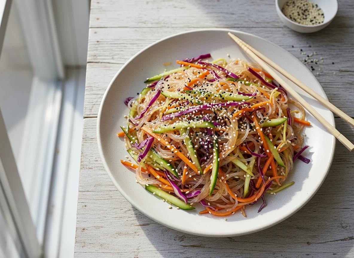 Asiatischer Nudelsalat photo