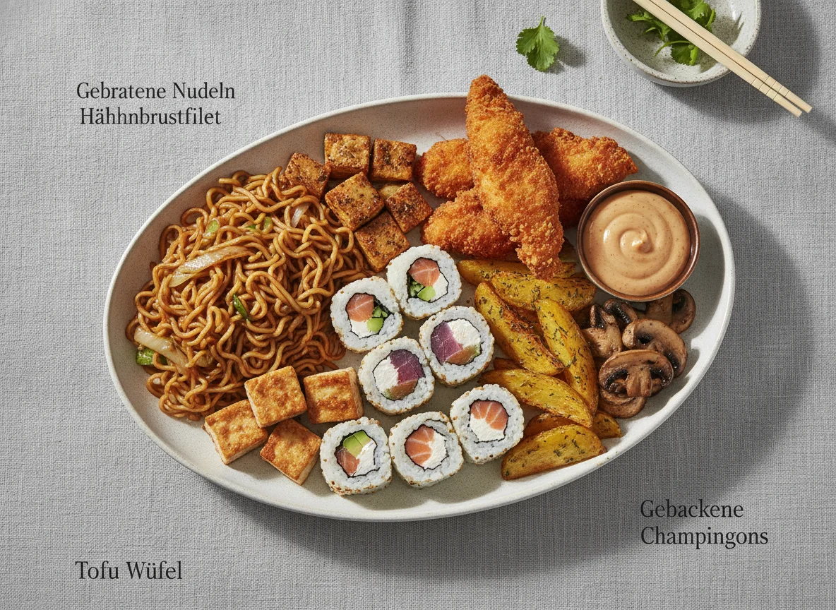 Asiatisches Buffet Teller photo