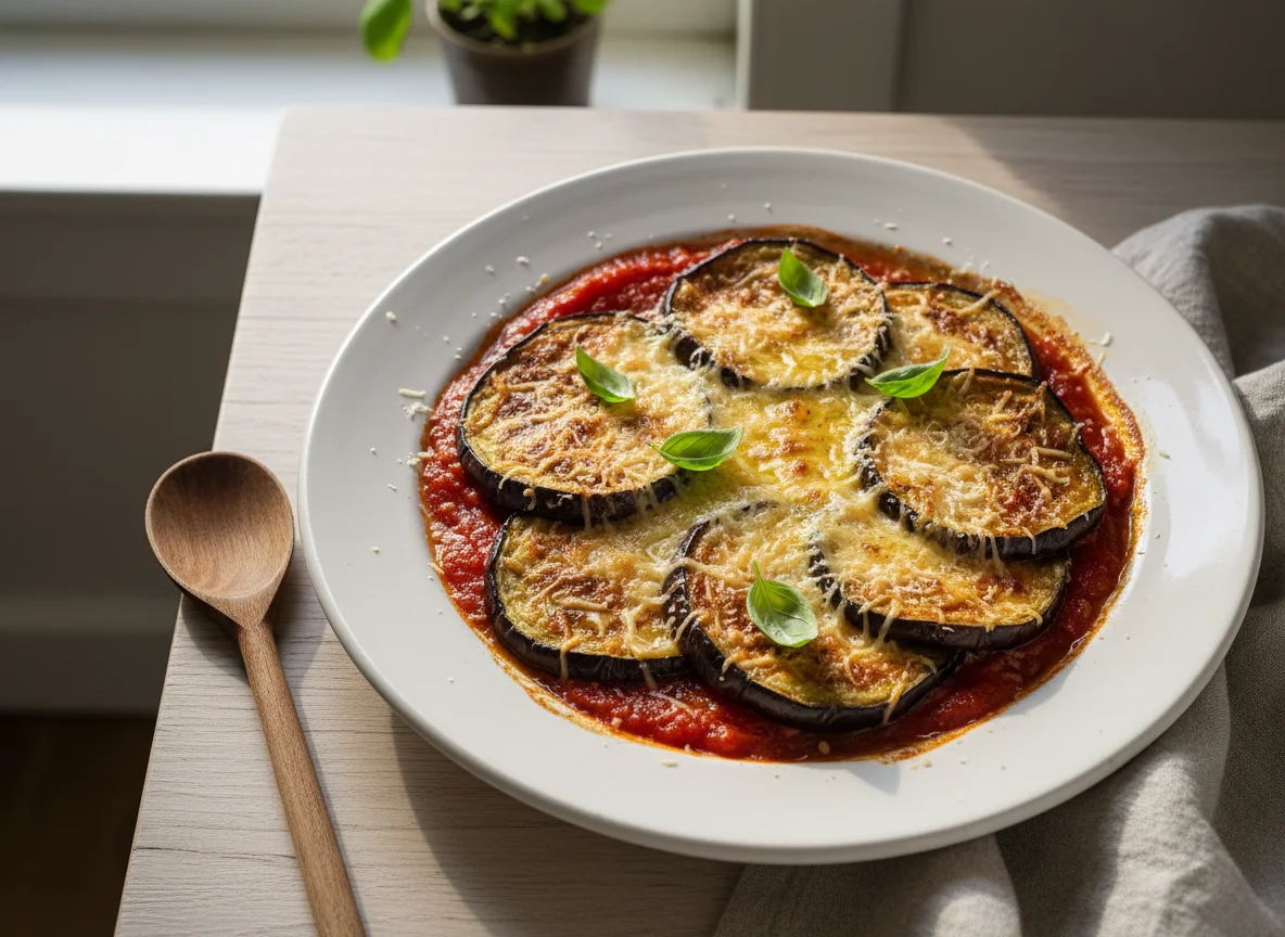 Auberginenauflauf mit Tomatensauce photo