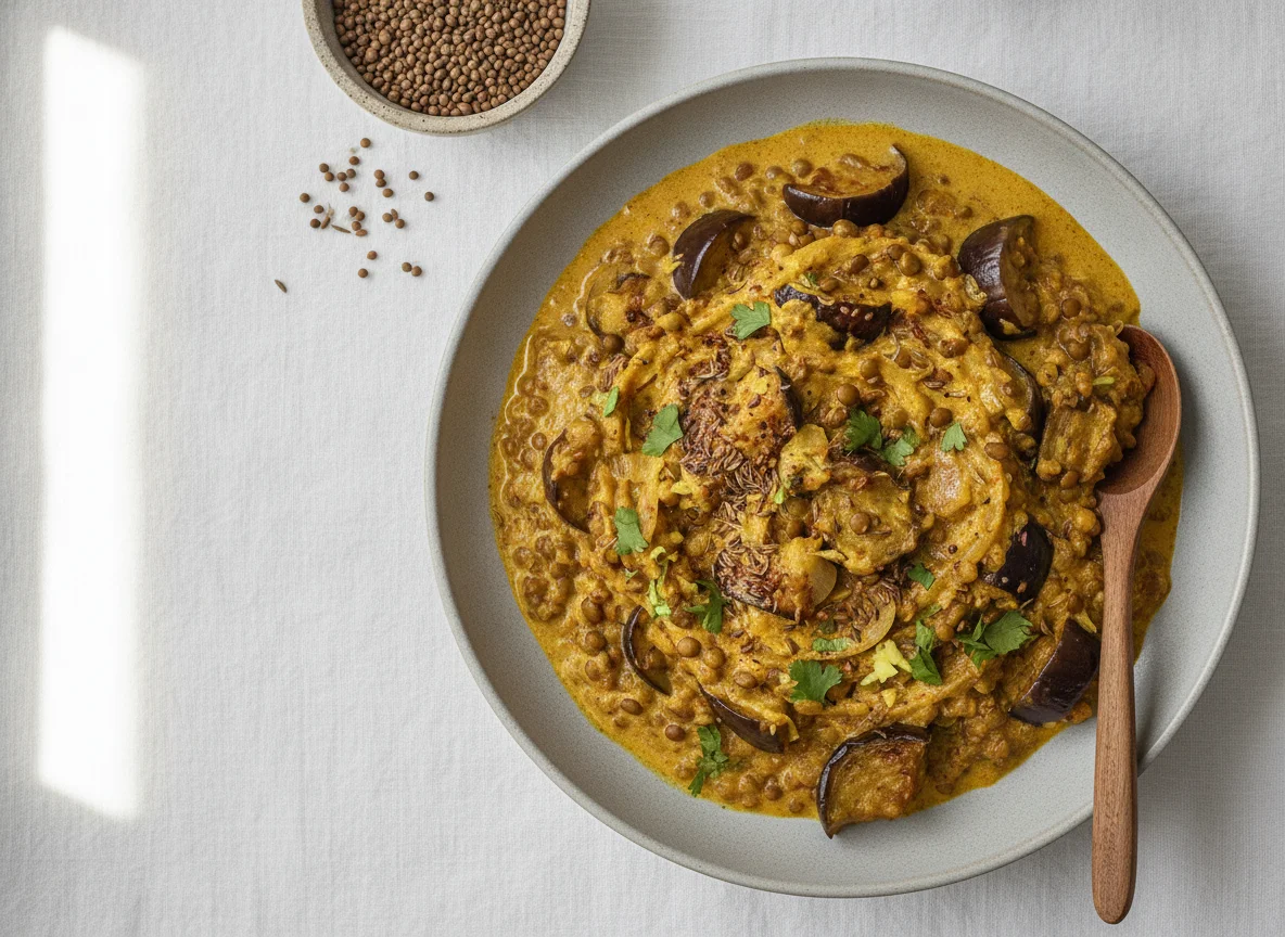 Auberginen-Linsen-Curry photo