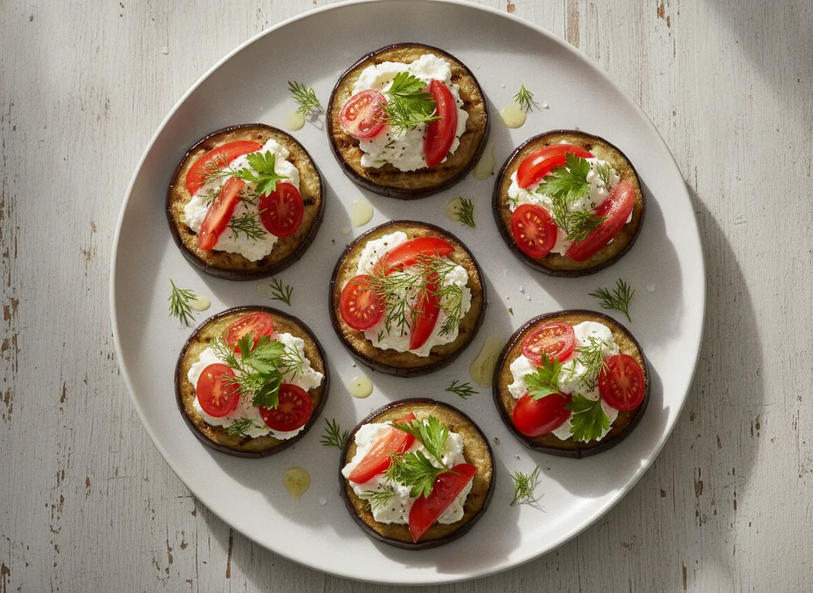 Auberginen-Tomaten-Häppchen photo