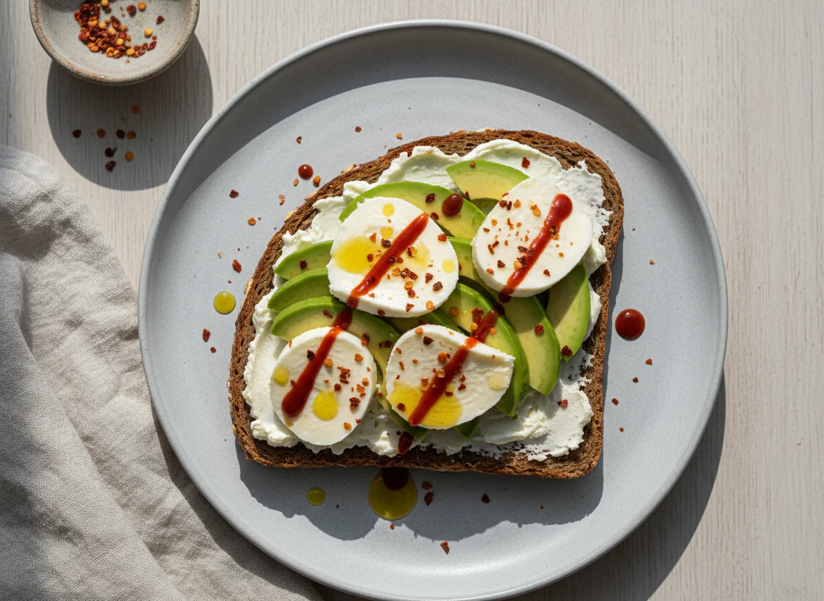 Avocado-Brot mit Mozzarella photo