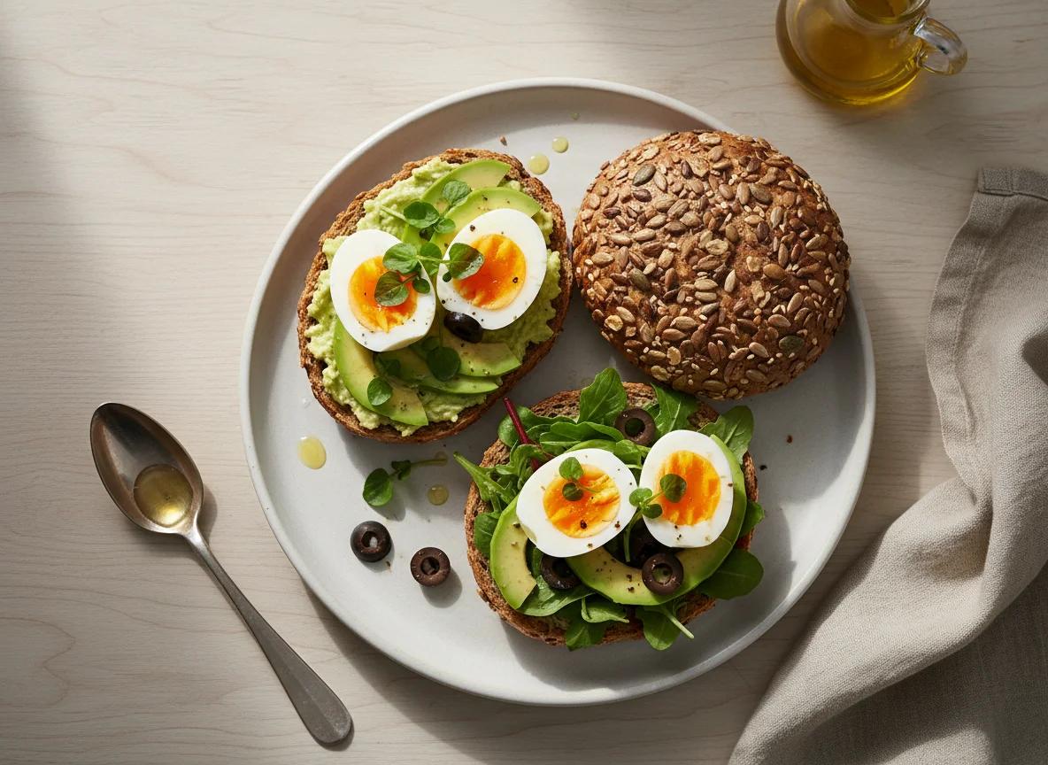 Avocado-Ei-Brötchen photo