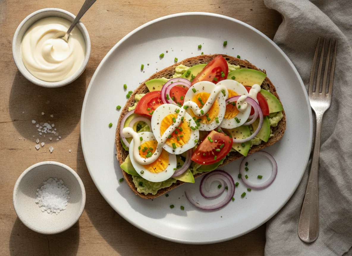 Avocado-Eier-Tomaten-Brot photo