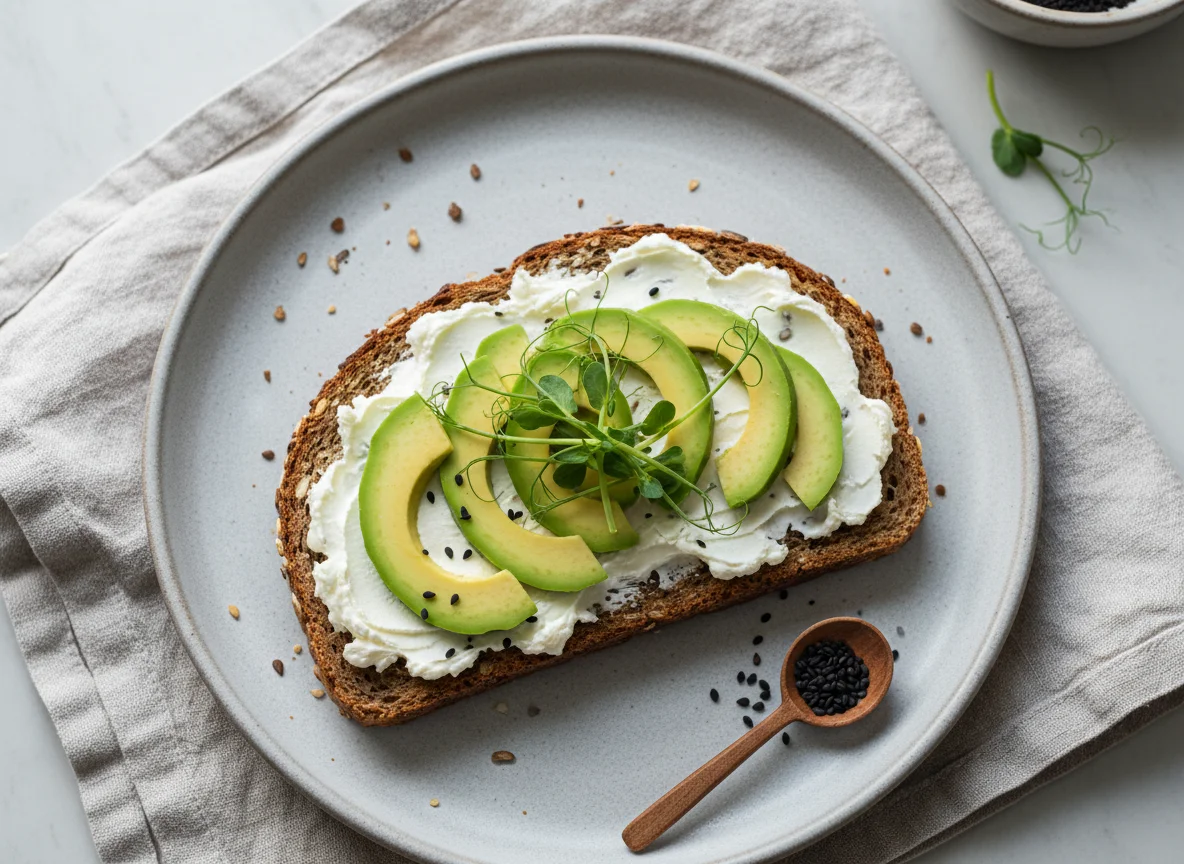 Avocado-Frischkäse-Brot photo