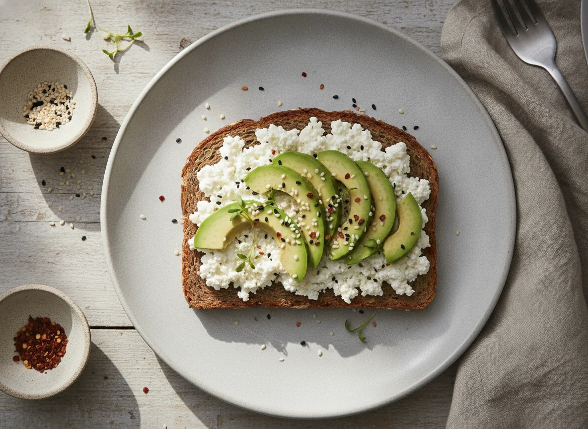 Avocado-Hüttenkäse-Toast photo