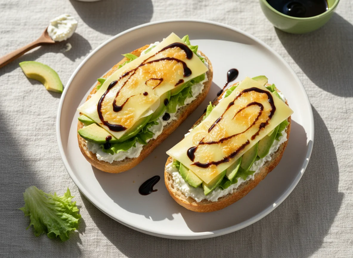 Avocado-Käse-Brötchen photo