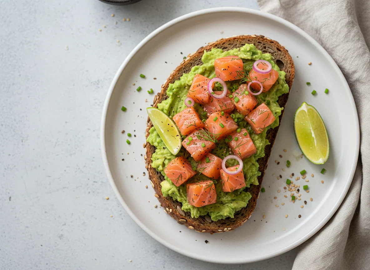 Avocado-Lachs-Brot photo