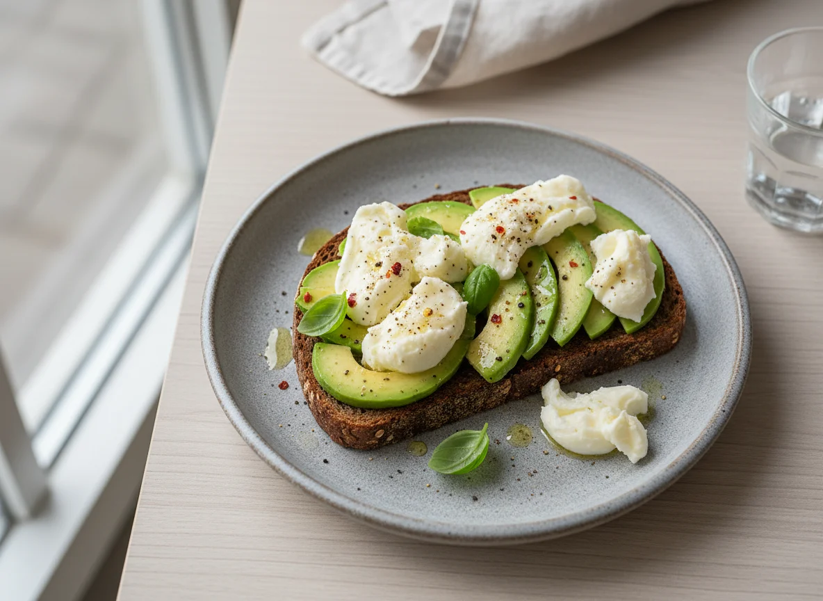 Avocado-Mozzarella-Brot photo