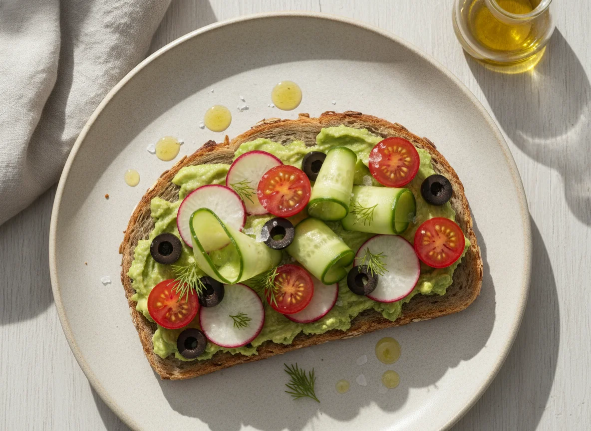 Avocado-Radieschen-Brot photo