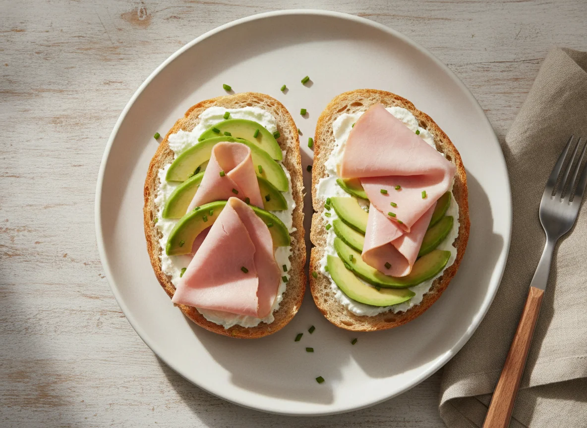 Avocado-Schinken-Brot photo