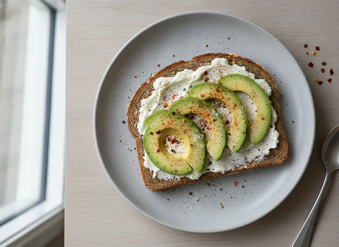 Avocado-Toast mit Gewürzen photo