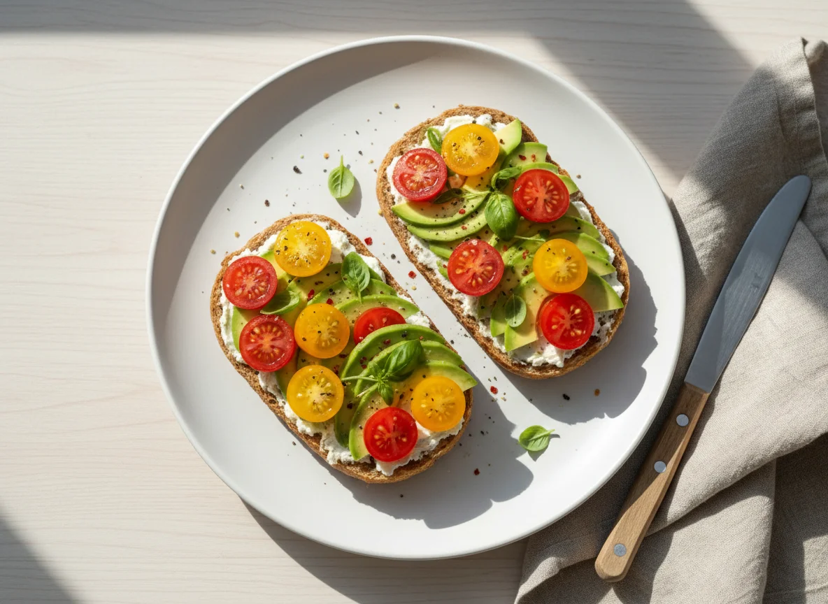Avocado-Tomaten-Brötchen photo