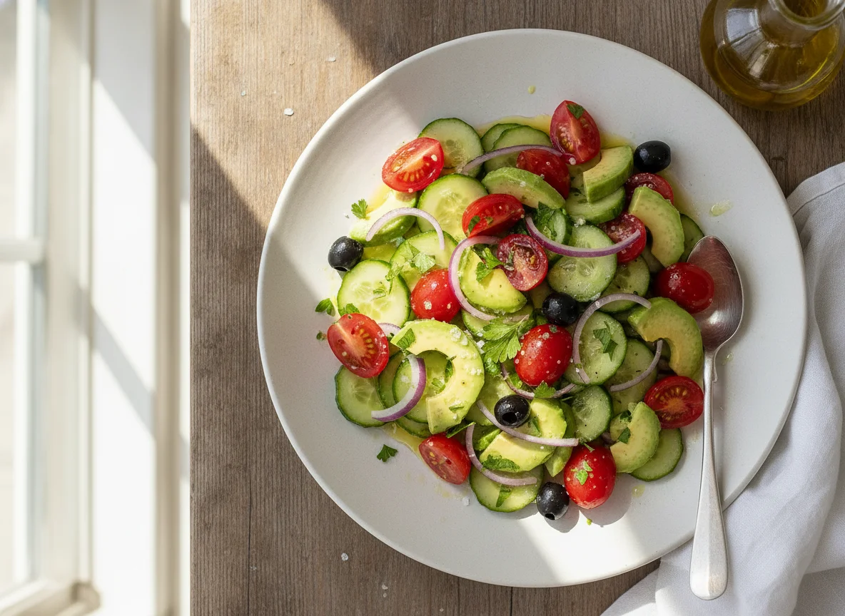 Avocado-Tomaten-Gurken-Salat photo