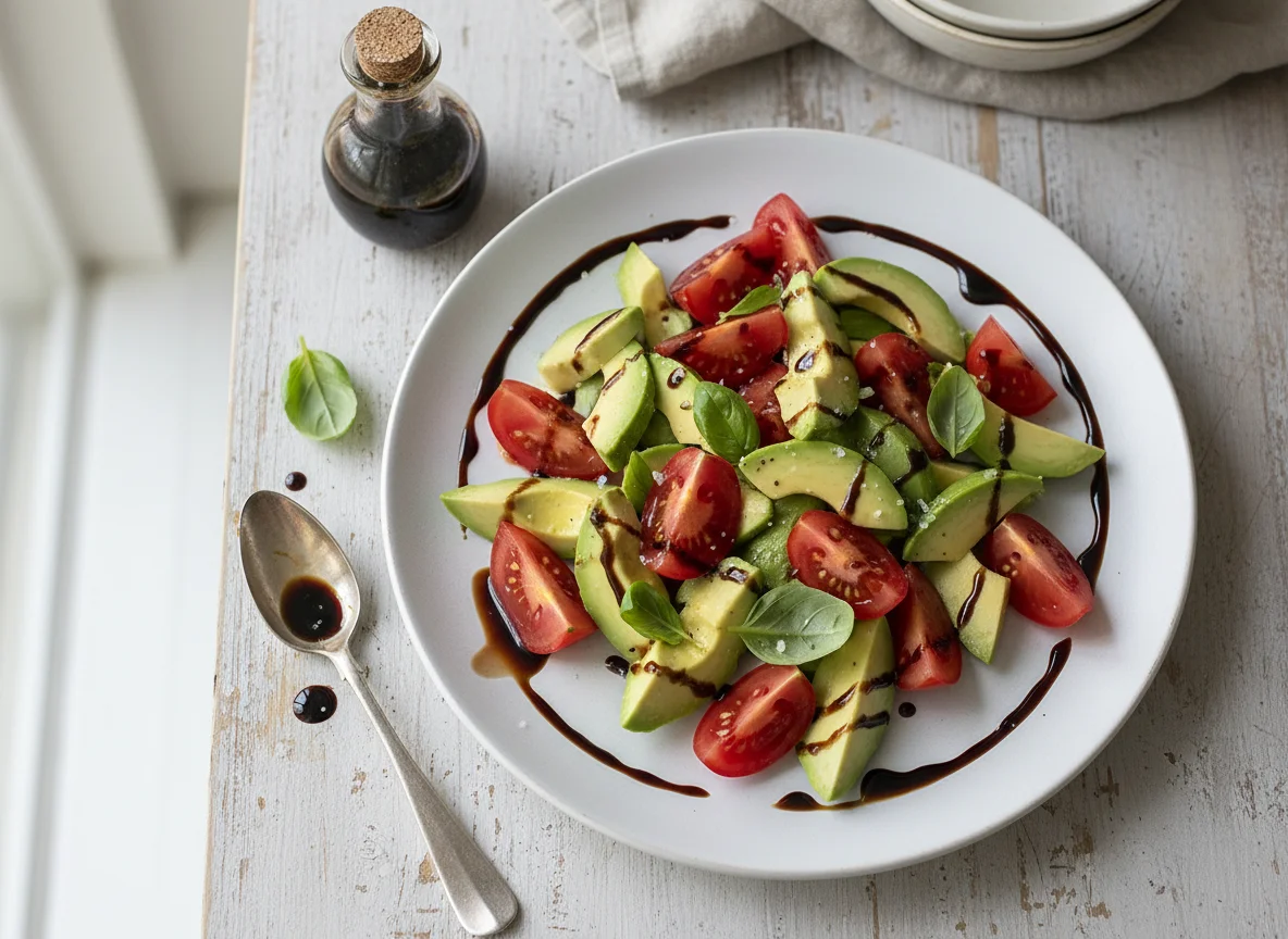 Avocado-Tomaten-Salat mit Balsamico photo