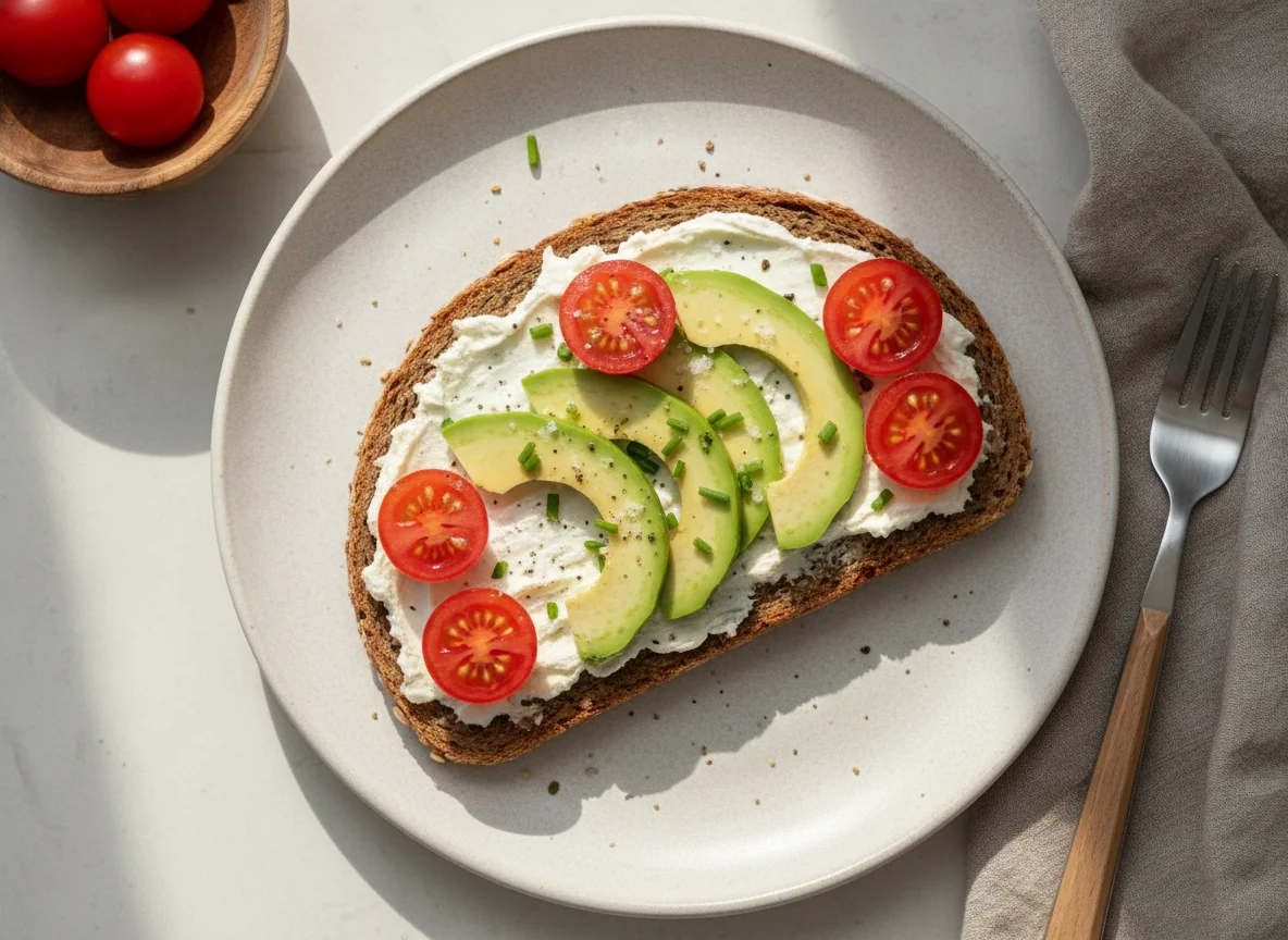 Avocado-Tomaten-Vollkornbrot photo