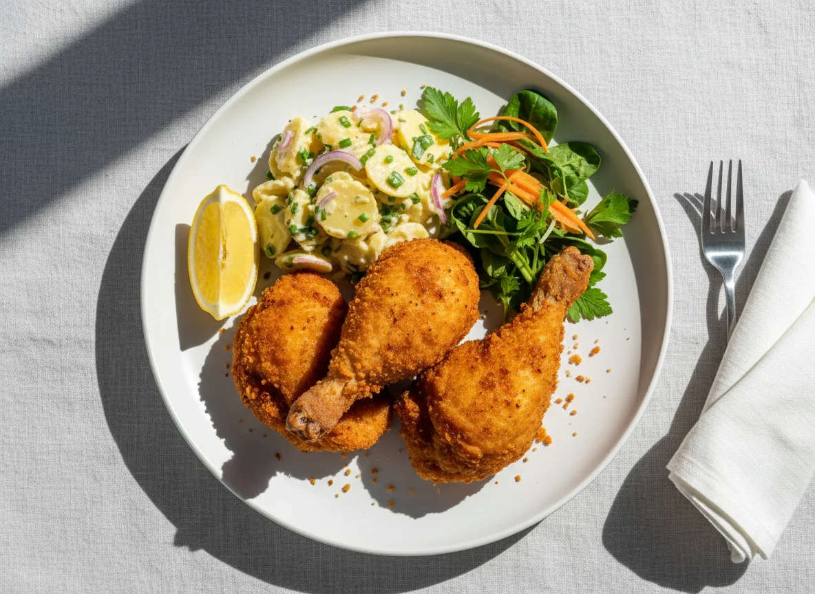 Backhendl mit Erdäpfelsalat photo