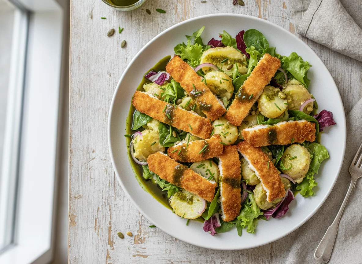Backhendlsalat mit Kartoffelsalat photo