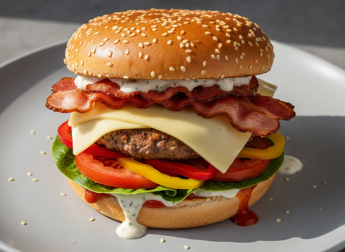 Bacon-Käse-Burger photo