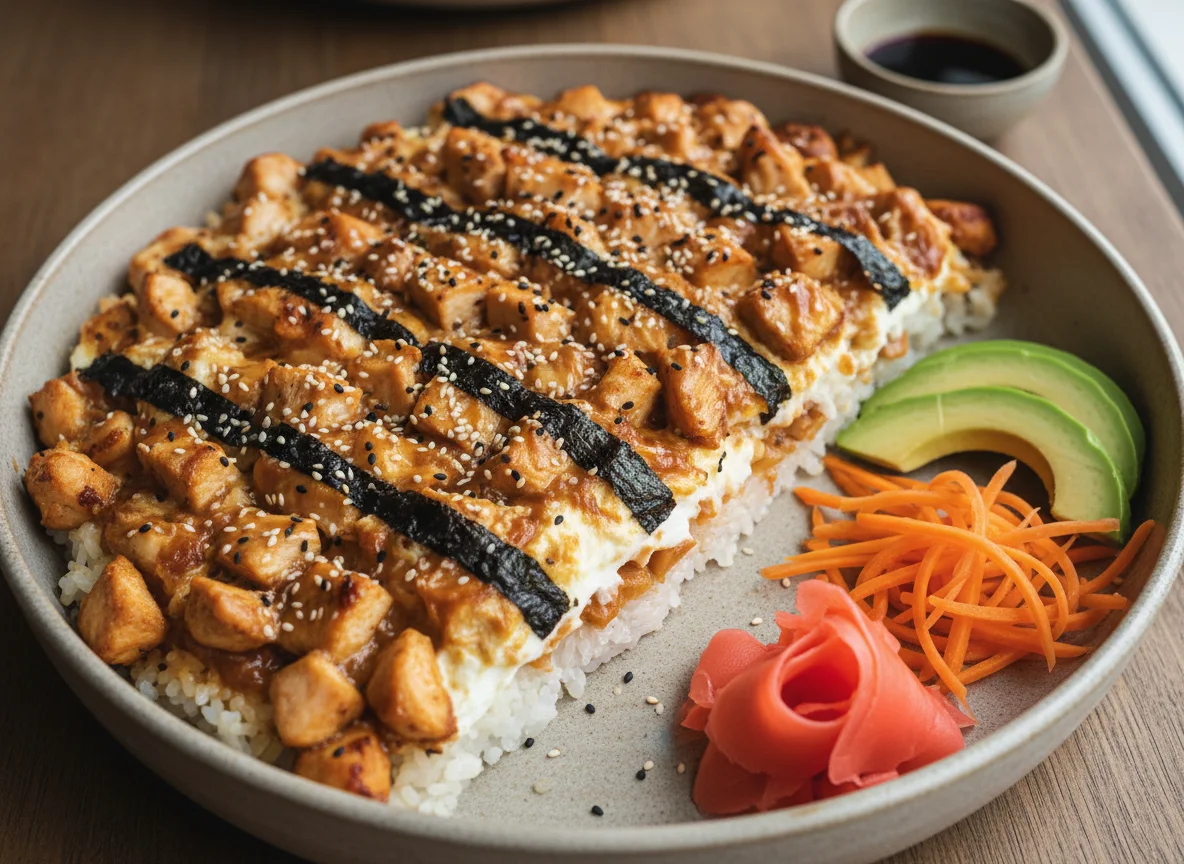 Baked Sushi mit Hähnchen photo