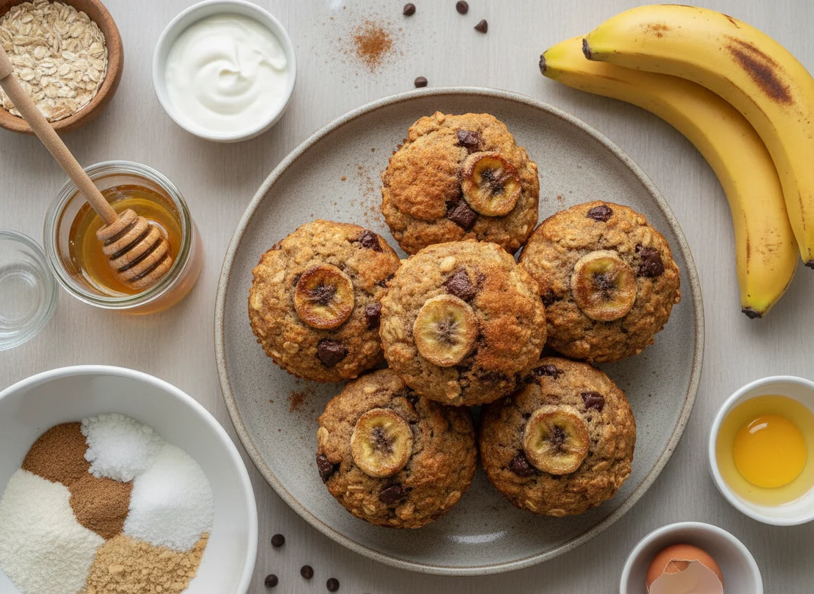 Bananen-Haferflocken-Muffins photo