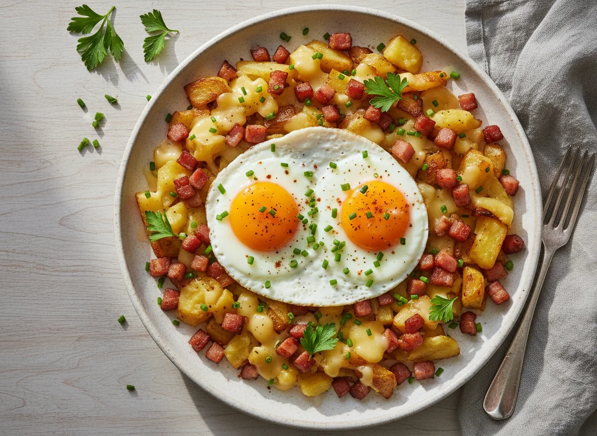 Bauernfrühstück mit Spiegelei photo