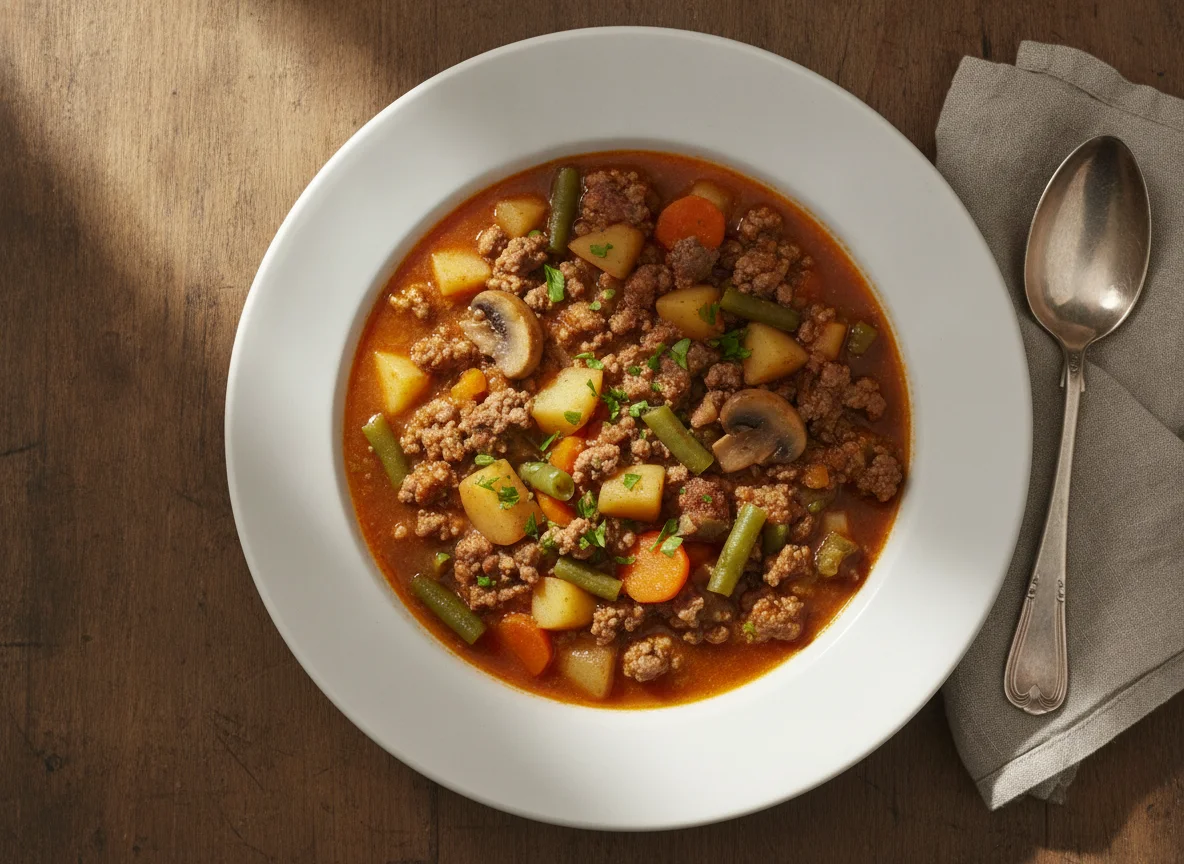Bauerntopf mit Hackfleisch und Gemüse photo