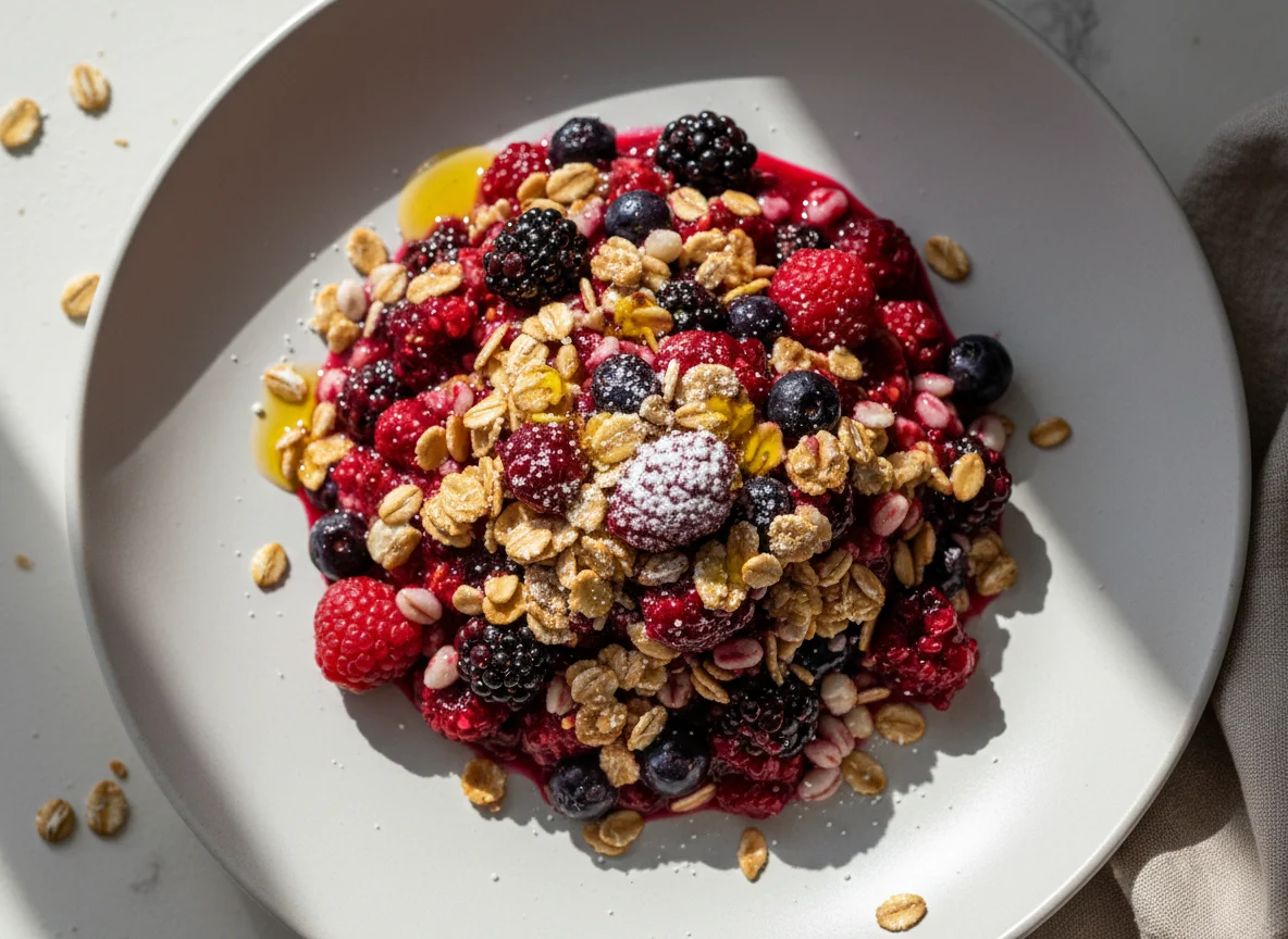 Beeren-Cerealien-Zubereitung photo