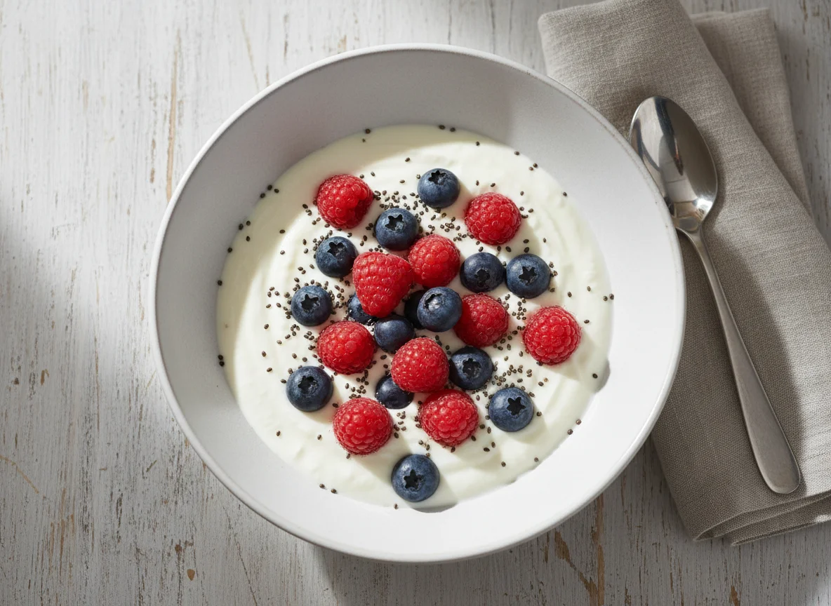 Beeren-Joghurt mit Chiasamen photo