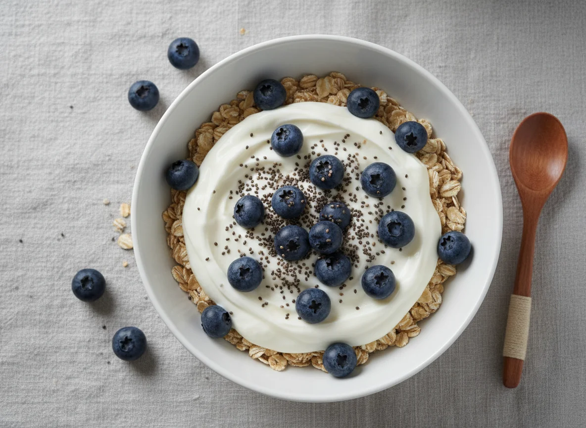 Beeren-Müsli mit Joghurt photo