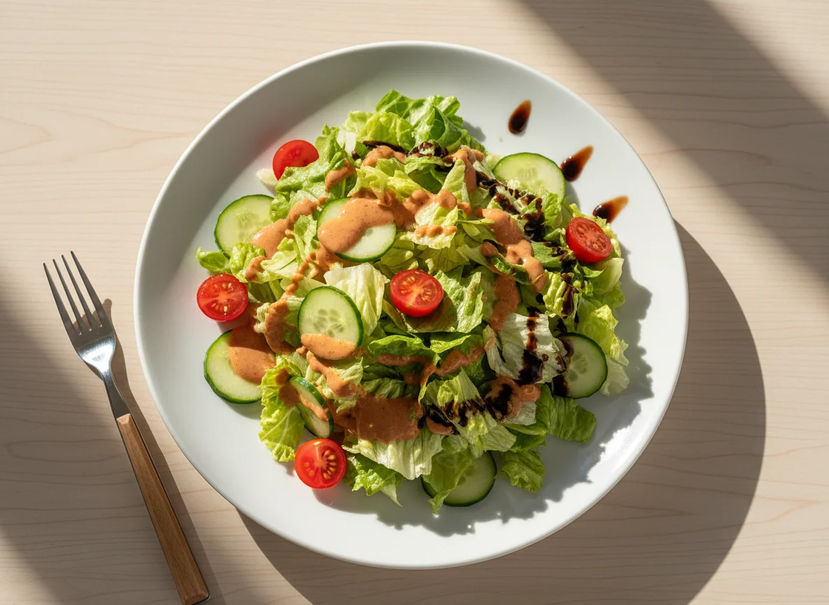 Beilagensalat mit Dressing photo
