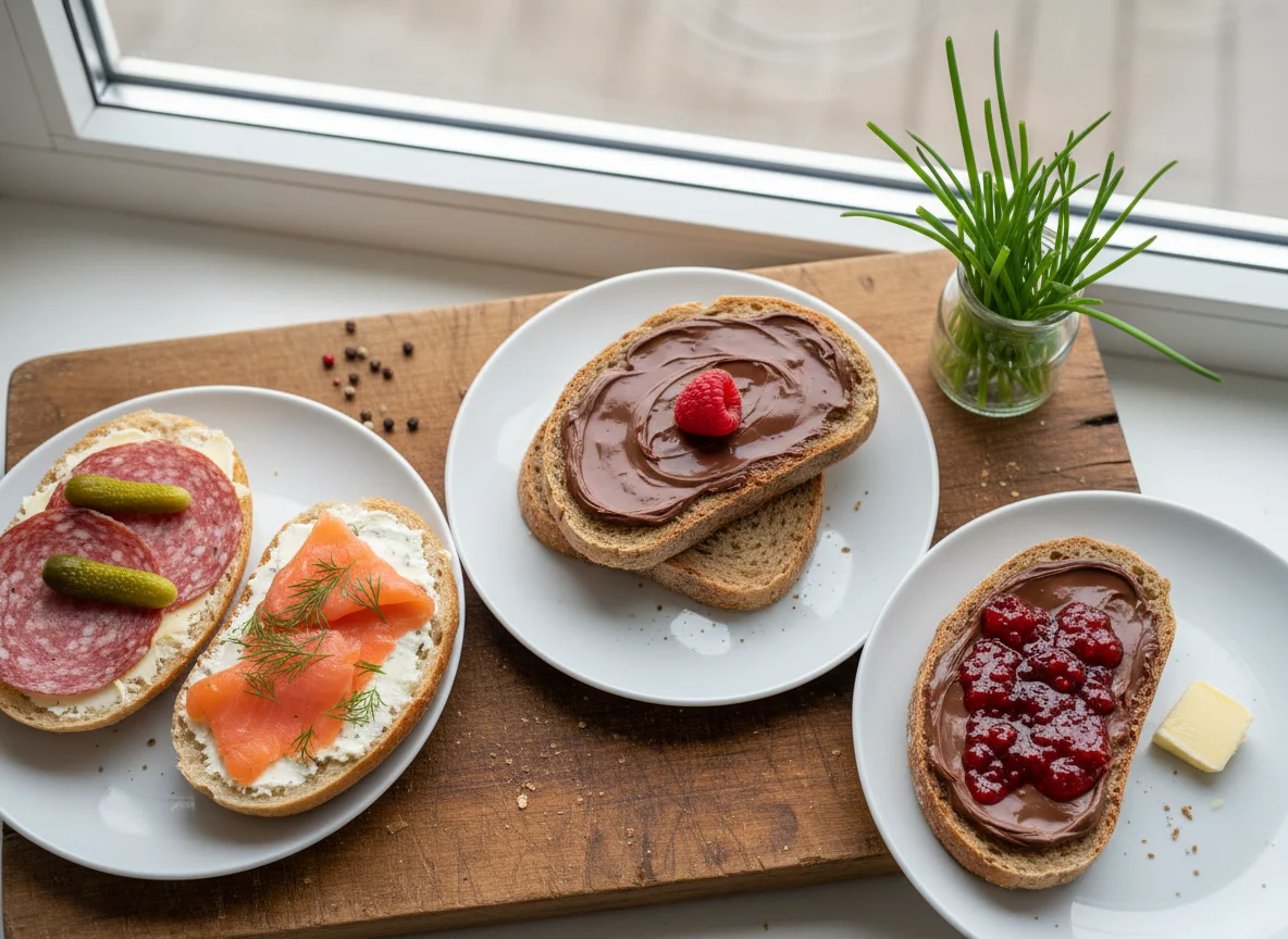 Belegte Brötchen und Brot photo