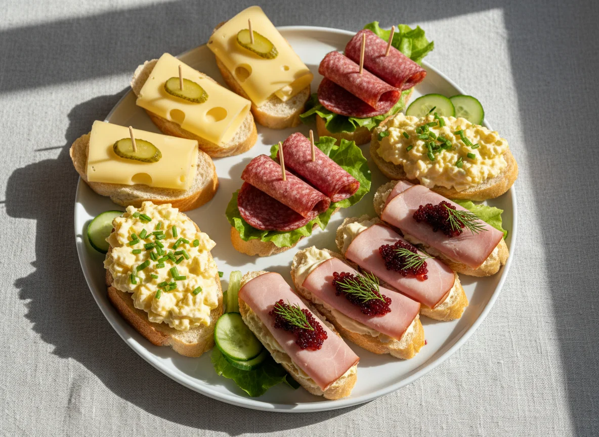 Belegte Brötchen und Canapés photo