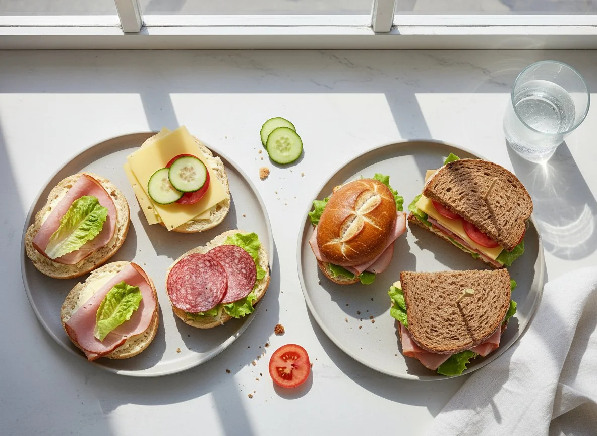 Belegte Brötchen und Sandwiches photo