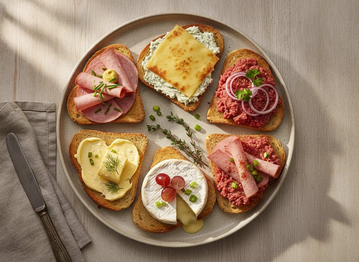 Belegte Toastscheiben photo
