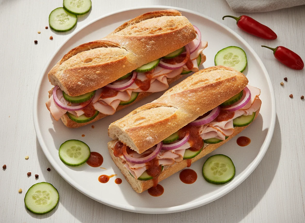 Belegtes Baguette-Sandwich photo
