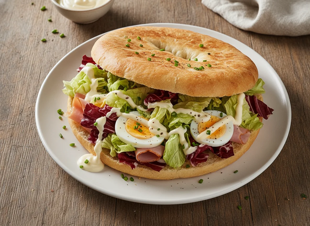 Belegtes Fladenbrot photo