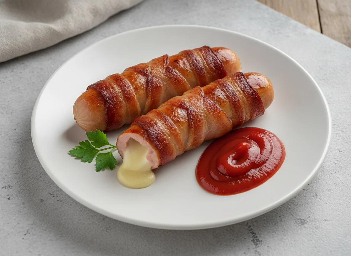Berner Würstel mit Ketchup photo