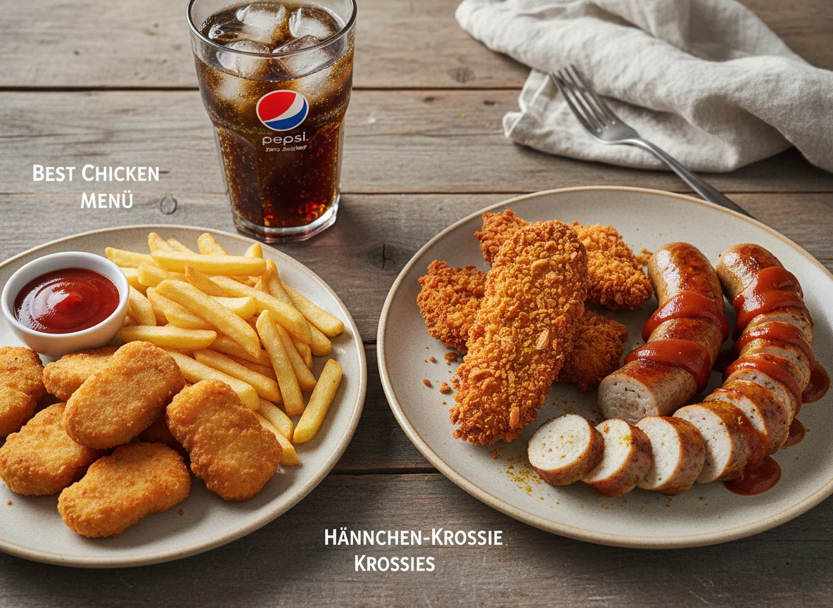 Best Chicken Menü, Hähnchen-Krossies und Doppelte Currywurst photo